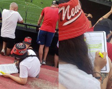 Se puso a hacer resúmenes para la universidad en el entretiempo de Newells-Independiente y es viral