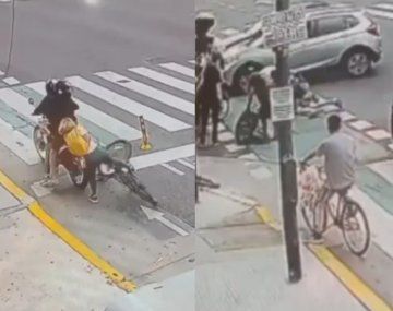 Video: motochorros quisieron asaltar a una turista rusa en Palermo y fueron detenidos