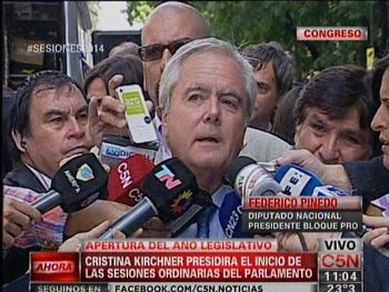 Pinedo: Espero que Cristina hable del narcotráfico