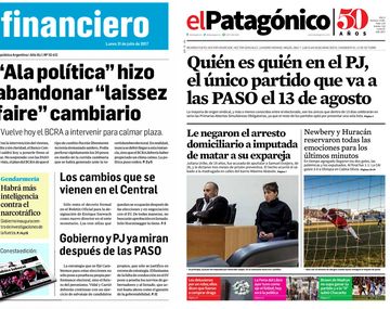 Tapas de diarios del lunes 31 de julio de 2017