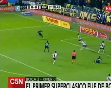 Mirá los goles de Boca en el primer Superclásico