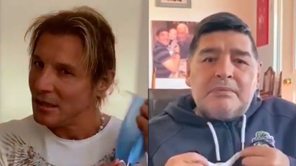 Caniggia se sum&oacute; a la campa&ntilde;a de Maradona