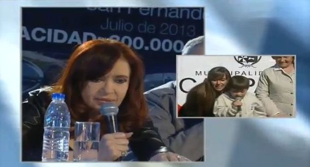 La Presidenta, emocionada con un nene con síndrome de Down