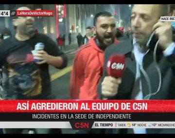 Caos en Independiente: atacaron al movilero de C5N