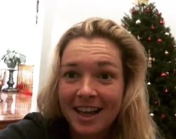 La tenista se acordó del Rojo en estas fiestas