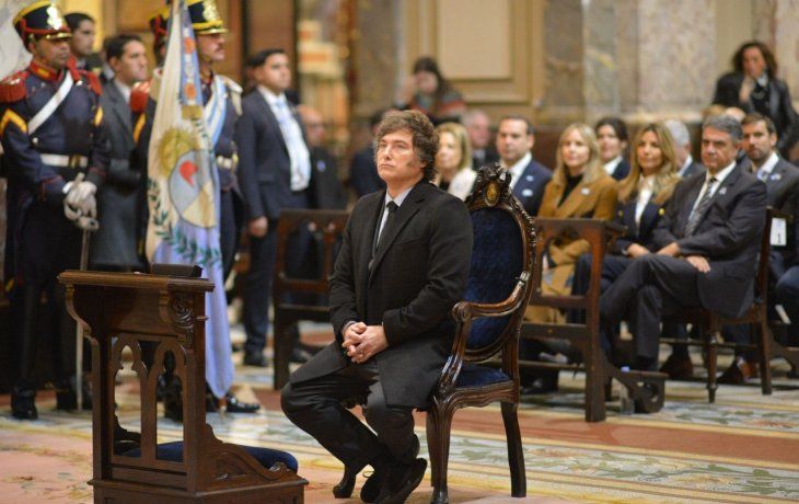 Javier Milei en el Tedeum