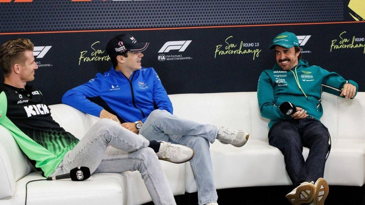La divertida chicana de Franco Colapinto a Fernando Alonso antes del Gran Premio de Bélgica de la F1