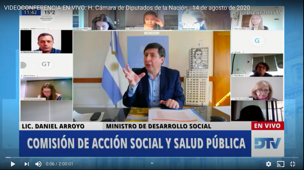 Diputados: Daniel Arroyo participó de la comisión de Acción Social y Salud Pública
