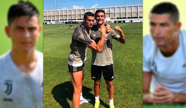 La foto que no se sacó con Messi: Dybala, feliz y sonriente junto a CR7