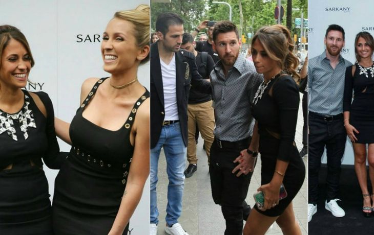 La mujer de Messi inauguró un local de Sarkany en Barcelona