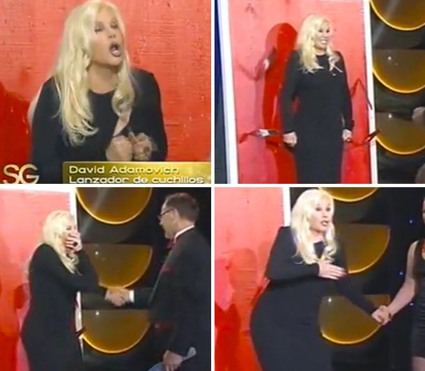 La reacción de Susana Giménez al ser el blanco de un objeto filoso