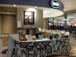 En uno de los locales de Freddo hubo protestas