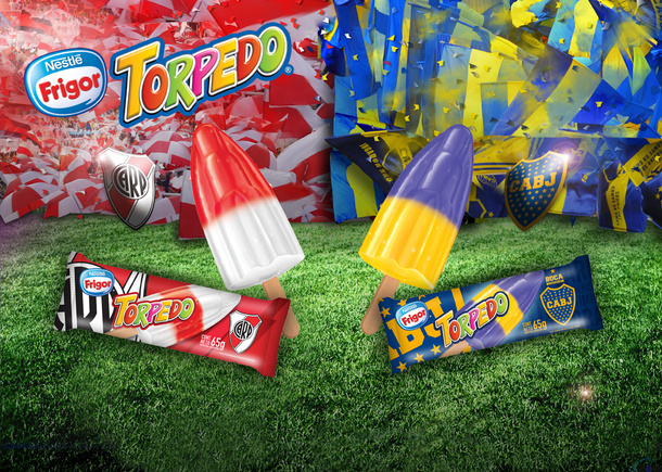 En la previa del superclásico, presentan los helados de Boca y River