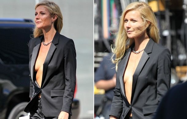 Gwyneth Paltrow le puso sus curvas al tradicional smoking