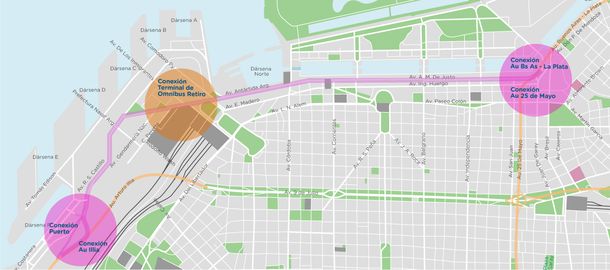 Paseo del Bajo: así es la vía rápida para los autos que permite ahorrar 15 minutos de viaje