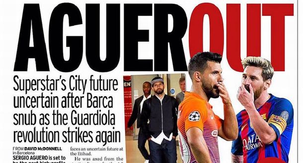 En Inglaterra aseguran que Agüero sería la próxima victima de Guardiola