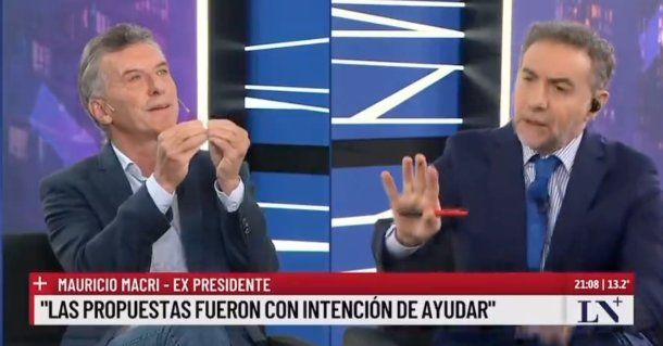 Inédito y picante cruce en vivo entre Mauricio Macri y Luis Majul