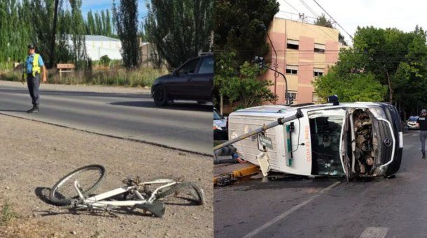 Las imágenes de los accidentes en Neuquén. Foto: Gentileza Centenario Digital/Claudio Espinoza