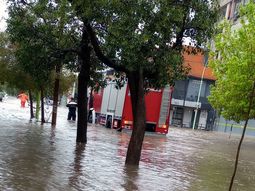 Bahía Blanca inundada en marzo de 2025.