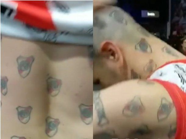 Un hincha de River se tatuó 257 veces el escudo en todo el cuerpo