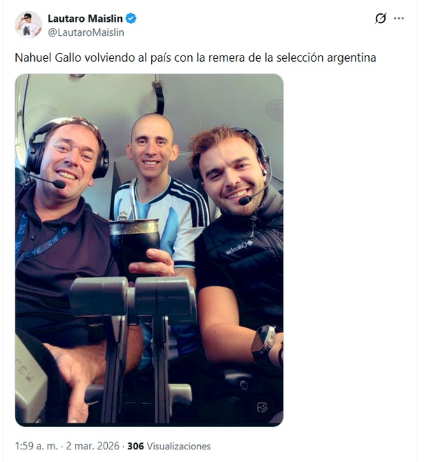 Nahuel Gallo rumbo a Ezeiza Nahuel Gallo rumbo a Ezeiza