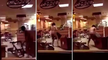 una mujer desnuda destrozo un local de subway cuando estaba drogada una mujer desnuda destrozo un local de subway cuando estaba drogada