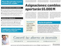 Tapas de diarios del lunes 30 de julio de 2018