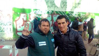 El barrabrava Héctor Paraguayo González, vinculado al sindicato de Camioneros, junto a Dani la Muerte El barrabrava Héctor Paraguayo González, vinculado al sindicato de Camioneros, junto a Dani la Muerte