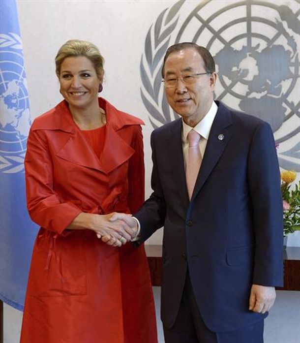 La reina Máxima se reunió con el secretario general de la ONU