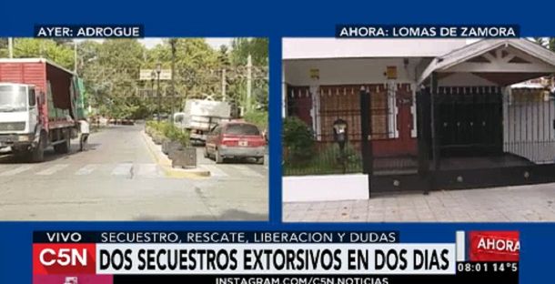 Dos casos de secuestro extorsivo en la misma zona: rescate, liberación y dudas