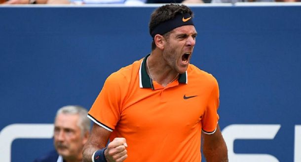 Juan Martín Del Potro festeja en el US Open