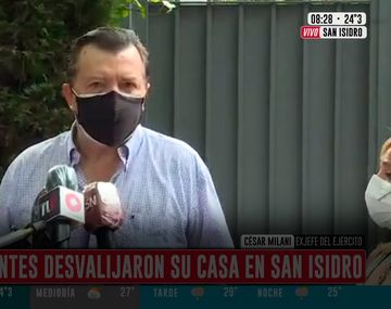 Desvalijaron la casa de César Milani en San Isidro: cree que fueron policías