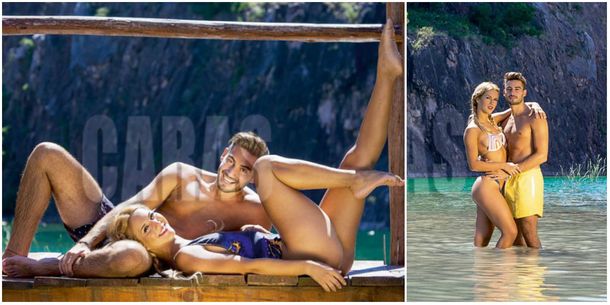 Flor Vigna y su novio. Foto: Caras.