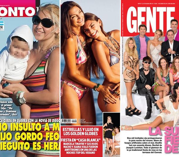 Verónica Ojeda y su hijo; Mariana Arias y Paloma Cepeda, sexies; y la gala de Gente