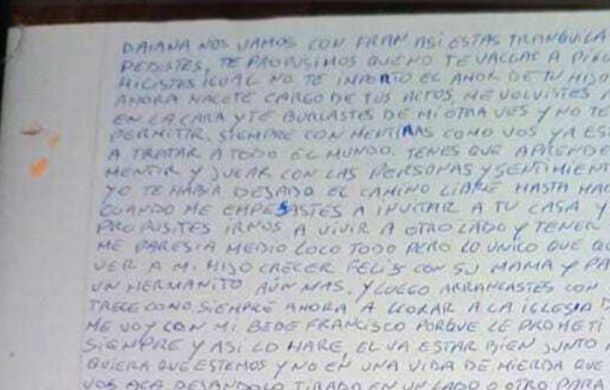 La macabra carta que dejó a su expareja el hombre que mató a su hijo y se suicidó: A llorar a la iglesia...
