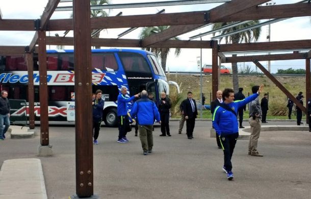 Boca ya está en Mendoza (foto: @lamitadmas1)