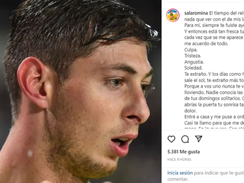 Carta de la hermana de Emiliano Sala a tres años de su muerte