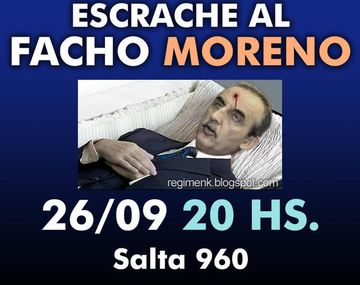 El afiche que presentó Julio Alak como prueba