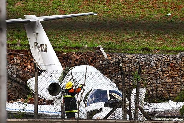 La avioneta que cayó en el aeropuerto de Sao Paulo
