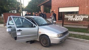El auto donde se produjo el accidente El auto donde se produjo el accidente