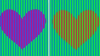 la ilusion optica que se volvio viral: ¿de que color son los corazones? la ilusion optica que se volvio viral: ¿de que color son los corazones?