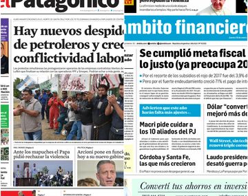 Tapas de diarios del jueves 18 de enero de 2018