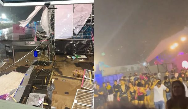 Sorpresivo derrumbe del escenario de la Bresh en el Hipódromo de Palermo: al menos 15 personas heridas