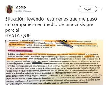 Invitó a salir a una compañera desde un apunte de la facuntad