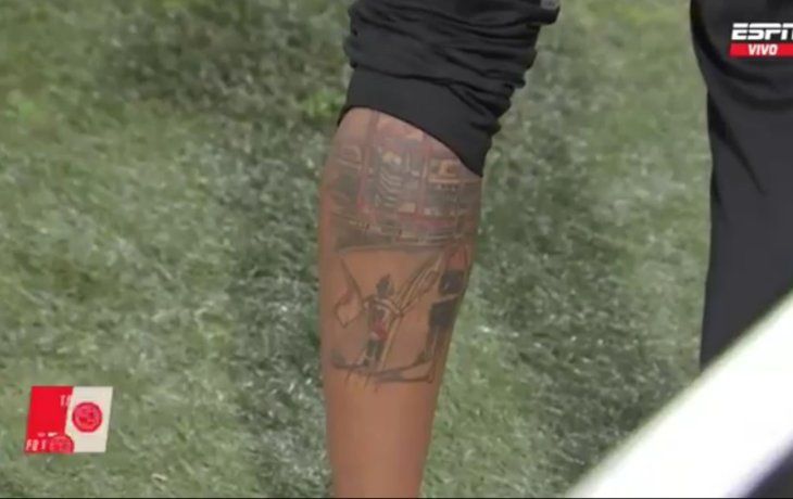 Tatuaje de Heber Leaños, jugador de Nacional Potosí&nbsp;