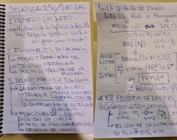 El análisis de la letra de Javier Milei: qué ocultan sus apuntes