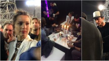 Pampita y Pico Mónaco en River Pampita y Pico Mónaco en River