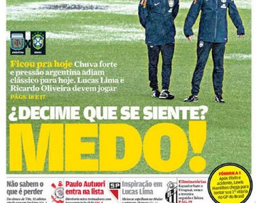 La prensa brasilera asegura que el partido se suspendió por miedo