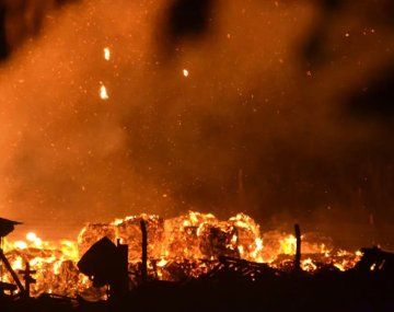 VIDEO: así se incendió una papelera en Melchor Romero