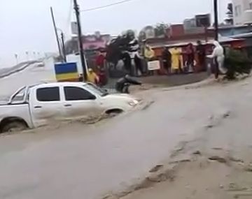 El momento del rescate